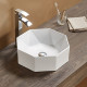 American Imaginations AI-27964 15.35-in. W Above Counter White Bathroom Vessel Sink For Deck Mount Deck Mount Drilling