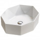 American Imaginations AI-27965 19.7-in. W Above Counter White Bathroom Vessel Sink For Deck Mount Deck Mount Drilling