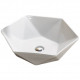 American Imaginations AI-27966 18.43-in. W Above Counter White Bathroom Vessel Sink For Deck Mount Deck Mount Drilling