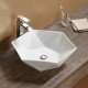 American Imaginations AI-27966 18.43-in. W Above Counter White Bathroom Vessel Sink For Deck Mount Deck Mount Drilling