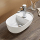 American Imaginations AI-27968 16.54-in. W Above Counter White Bathroom Vessel Sink For 1 Hole Center Drilling