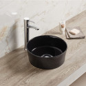 American Imaginations AI-27987 14.09-in. W Above Counter Black Bathroom Vessel Sink For Wall Mount Wall Mount Drilling