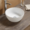 American Imaginations AI-28000 16.34-in. W Above Counter White Bathroom Vessel Sink For Wall Mount Wall Mount Drilling