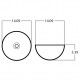 American Imaginations AI-28026 14.09-in. W Above Counter Black Bathroom Vessel Sink For Wall Mount Wall Mount Drilling