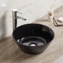American Imaginations AI-28040 15.9-in. W Above Counter Black Bathroom Vessel Sink For Wall Mount Wall Mount Drilling