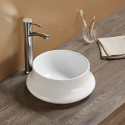 American Imaginations AI-28089 14.17-in. W Above Counter White Bathroom Vessel Sink For Wall Mount Wall Mount Drilling