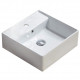American Imaginations AI-28099 18.1-in. W Above Counter White Bathroom Vessel Sink For 1 Hole Center Drilling