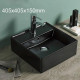 American Imaginations AI-28101 16-in. W Above Counter Black Bathroom Vessel Sink For 1 Hole Center Drilling