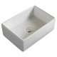 American Imaginations AI-28109 18.1-in. W Above Counter White Bathroom Vessel Sink For Deck Mount Deck Mount Drilling