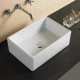American Imaginations AI-28109 18.1-in. W Above Counter White Bathroom Vessel Sink For Deck Mount Deck Mount Drilling