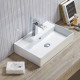 American Imaginations AI-28125 22.05-in. W Above Counter White Bathroom Vessel Sink For 1 Hole Center Drilling