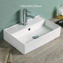 American Imaginations AI-28127 19.7-in. W Above Counter White Bathroom Vessel Sink For 1 Hole Center Drilling