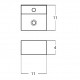 American Imaginations AI-28130 11-in. W Above Counter White Bathroom Vessel Sink For 1 Hole Center Drilling