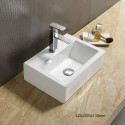 American Imaginations AI-28131 16.7-in. W Above Counter White Bathroom Vessel Sink For 1 Hole Center Drilling