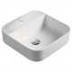 American Imaginations AI-28138 15.4-in. W Above Counter White Bathroom Vessel Sink For 1 Hole Center Drilling
