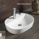 American Imaginations AI-28145 19.7-in. W Above Counter White Bathroom Vessel Sink For 1 Hole Center Drilling