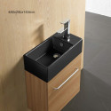 American Imaginations AI-28146 19-in. W Above Counter Black Bathroom Vessel Sink For 1 Hole Center Drilling