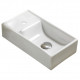 American Imaginations AI-28157 16.3-in. W Above Counter White Bathroom Vessel Sink For 1 Hole Left Drilling