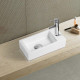 American Imaginations AI-28160 14.5-in. W Above Counter White Bathroom Vessel Sink For 1 Hole Right Drilling