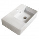 American Imaginations AI-28164 23.8-in. W Above Counter White Bathroom Vessel Sink For 1 Hole Right Drilling