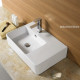 American Imaginations AI-28166 23.8-in. W Above Counter White Bathroom Vessel Sink For 1 Hole Left Drilling