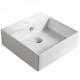 American Imaginations AI-28177 18.1-in. W Above Counter White Bathroom Vessel Sink For 1 Hole Center Drilling