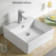 American Imaginations AI-28177 18.1-in. W Above Counter White Bathroom Vessel Sink For 1 Hole Center Drilling
