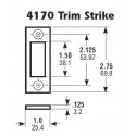 Adams Rite 4170-628-0-2 Trim strike for 4070 Short Throw Deadbolt