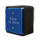 Entrematic W6-107 4.5” Square Blue Push Plate w/ “Push to Open” Text