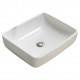 American Imaginations AI-28182 18.7-in. W Above Counter White Bathroom Vessel Sink For Deck Mount Deck Mount Drilling