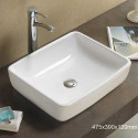 American Imaginations AI-28182 18.7-in. W Above Counter White Bathroom Vessel Sink For Deck Mount Deck Mount Drilling