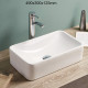 American Imaginations AI-28185 19.3-in. W Above Counter White Bathroom Vessel Sink For Deck Mount Deck Mount Drilling