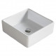 American Imaginations AI-28196 15-in. W Above Counter White Bathroom Vessel Sink For Deck Mount Deck Mount Drilling