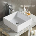 American Imaginations AI-28196 15-in. W Above Counter White Bathroom Vessel Sink For Deck Mount Deck Mount Drilling