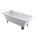 Kingston Brass VTSQ673018A1 Clawfoot Bath Tub With No Faucet Drillings