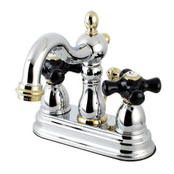 Kingston Brass KB160 4" Centerset Bathroom Faucets,Porcelain Cross