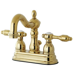 Kingston Brass KB160 4" Centerset Bathroom Faucets,Tudor Lever