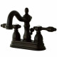 Kingston Brass KB160 4” Centerset Bathroom Faucets,Tudor Lever