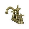 Kingston Brass KB160 4” Centerset Bathroom Faucets,Metal Cross