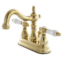 Kingston Brass KB160BPL 4" Centerset Bathroom Faucets,Porcelain Lever