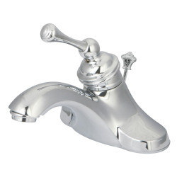 Kingston Brass KB354 4" Centerset Bathroom Faucets With Plastic Pop-Up Drain