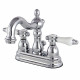 Kingston Brass KS160BPL 4" Centerset Bathroom Faucet,Porcelain Lever