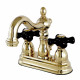 Kingston Brass KS160PKX 4" Centerset Bathroom Faucet,Porcelain Cross