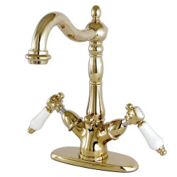 Kingston Brass KS143BPL Mono Deck Mount Bathroom Faucet