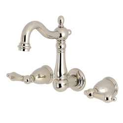Kingston Brass KS122AL Wall Mount Bathroom Faucets,Metal Lever