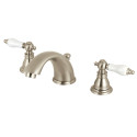 Kingston Brass KB968APL Widespread Bathroom Faucets,Porcelain Lever