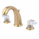 Kingston Brass KB98ALL Widespread Bathroom Faucets,Acrylic Oval