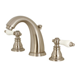 Kingston Brass KB98APL Widespread Bathroom Faucets,Porcelain Lever