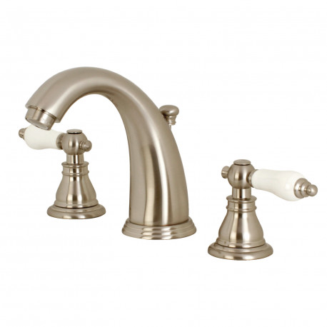 Kingston Brass KB98APL Widespread Bathroom Faucets,Porcelain Lever