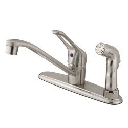 Kingston Brass KB563SP 8” Centerset Kitchen Faucet With Matching Finish Plastic Sprayer
